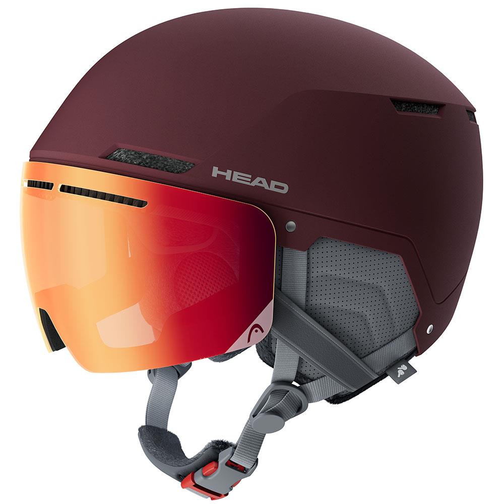 Head Cinema Pro Womens Visor Ski + Snowboard Helmet Berry