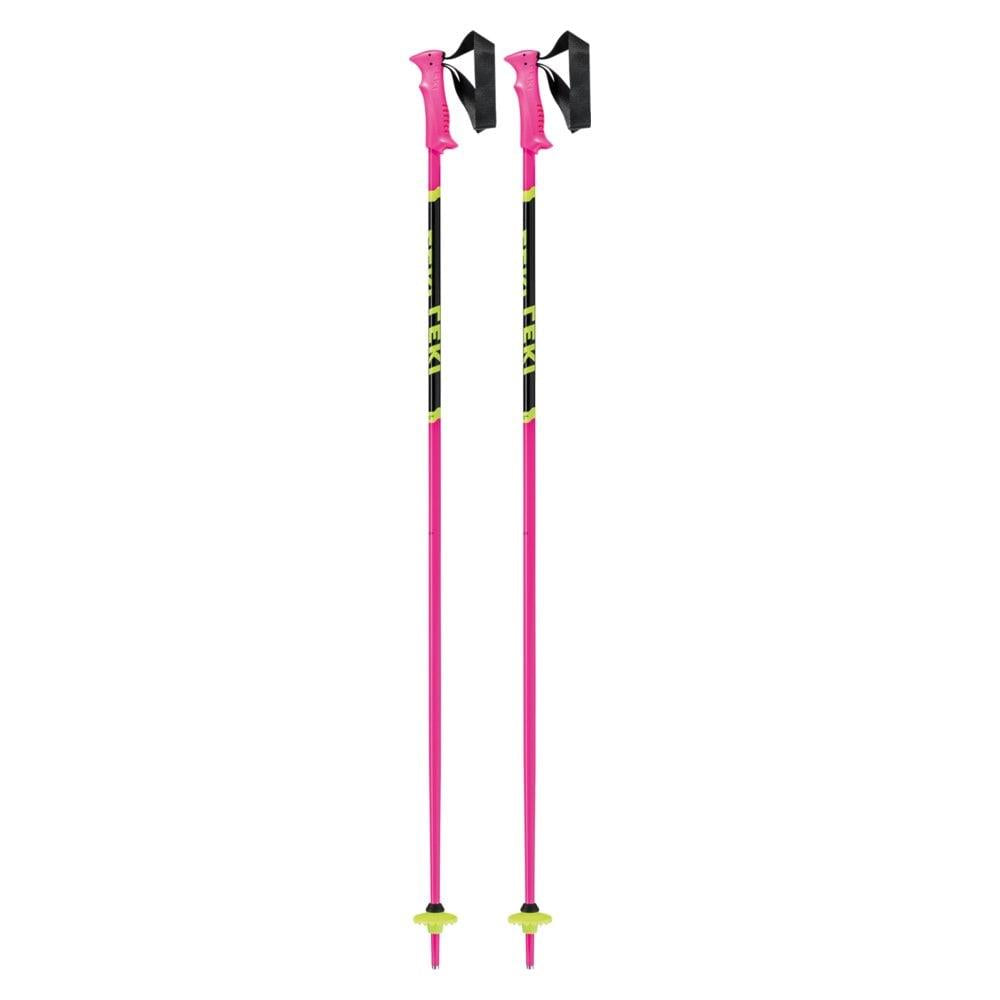 Leki Racing Kids Ski Poles Neon Pink/Black/Neon Yellow