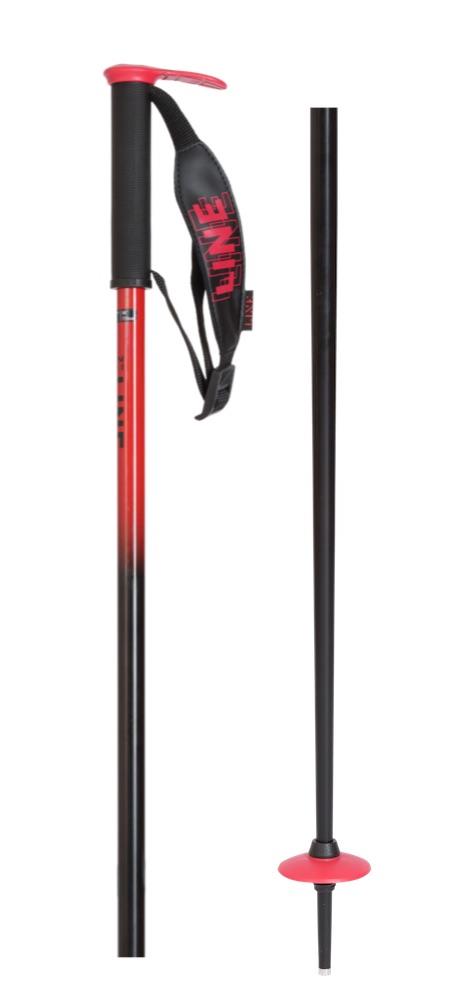 Line Pin Ski Poles Black/Red