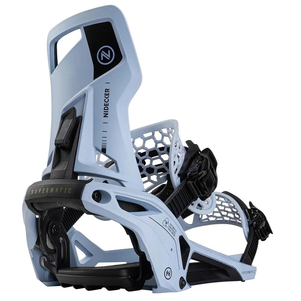 Nidecker Supermatic Step-in Snowboard Bindings 2025 Cannon Blue