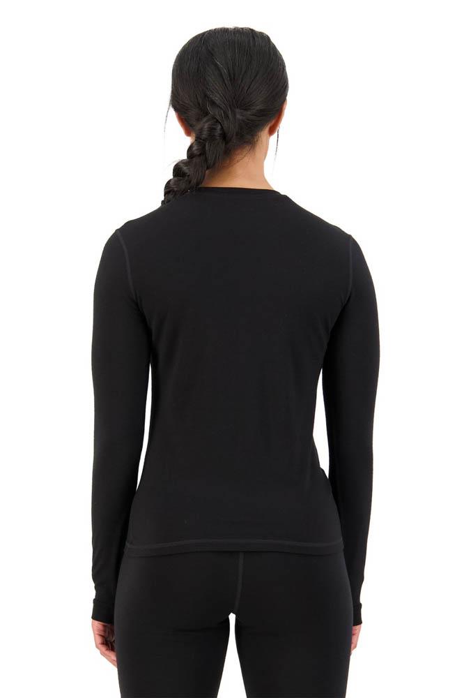 Mons Royale Womens Cascade Merino Flex 200 LS Base Layer Top Black