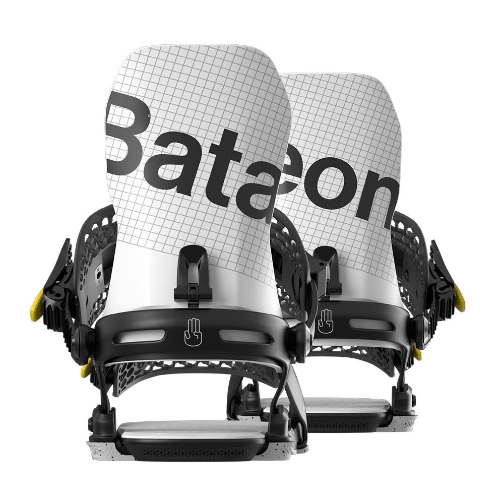 Bataleon Blaster Asymwrap Mens Snowboard Bindings Team White 2025